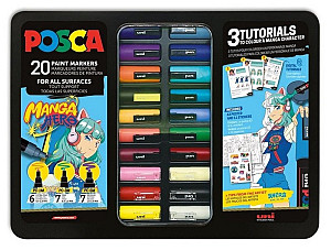 Posca sada popisovačů PC-1M/PC-3M/PC-5M - MANGA HERO (20 ks)