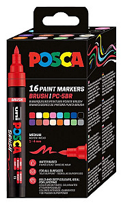 Posca sada popisovačů PC-5BR - mix barev 1 - 4 mm (16 ks)