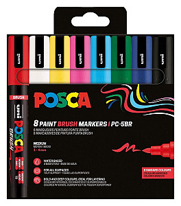 Posca sada popisovačů PC-5BR - základní barvy 1 - 4 mm (8 ks)