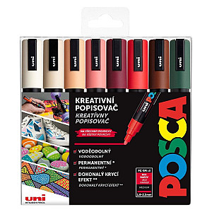 Posca sada popisovačů PC-5M - Autumn 1,8 - 2,5 mm (mix zemitých tónů 8 ks)