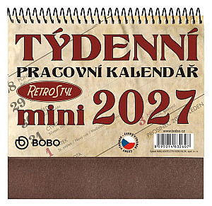Pracovní kalendář 2027 MINI Retro