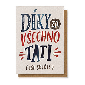 Přání Díky za všechno, tati