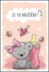 Přání K - K narození dítěte - holka