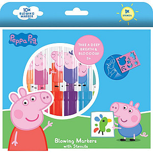 Prasátko Peppa - Foukací fixy 10+1