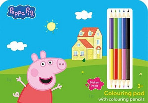 Prasátko Peppa - Kreslící set s pastelkami