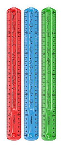 Pravítko KEYROAD Flexi, 30cm (mix)