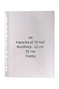 Prospektový obal CONCORDE A4, 55 mic., rozšířený, hladký, sada 100ks