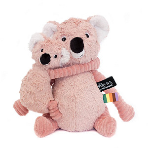 Ptipotos Plyšová koala Trankilou růžová (máma s miminkem) 28 cm