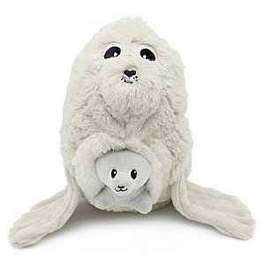 Ptipotos Plyšový tuleň Ploufou (máma s miminkem) 35 cm