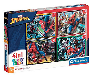 Puzzle 4v1 Marvel Spider-Man (12+16+20+24 dílků)