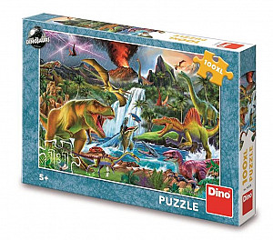 Puzzle Boj dinosaurů 100 XL dílků