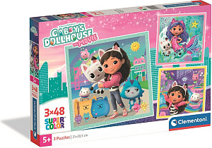 Puzzle Gábinin kouzelný domek 3x48 dílků