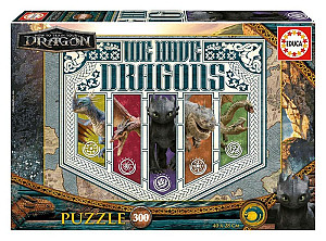 Puzzle Jak vycvičit draka 300 dílků