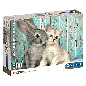 Puzzle Kočka a králíček 500 dílků