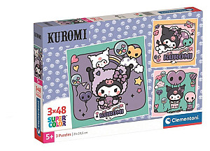 Puzzle Kuromi 3x48 dílků