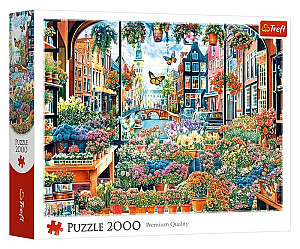 Puzzle Květinářství v Amsterdamu 2000 dílků