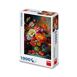 Puzzle Květiny ve váze 1000 dílků