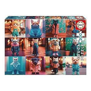 Puzzle Módní zvířátka 200 dílků