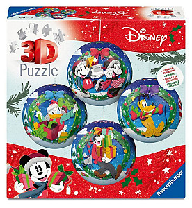 Puzzle ozdoby Disney Vánoce, sada 4x54 dílků