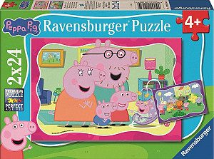 Puzzle Prasátko Peppa 2x24 dílků