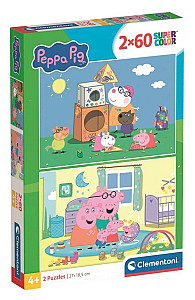 Puzzle Prasátko Peppa 2x60 dílků
