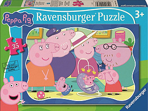 Puzzle Prasátko Peppa 35 dílků