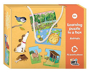 Puzzle pro předškoláky v krabičce Zvířátka