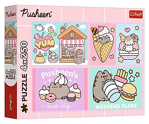 Puzzle Pusheen: Seznamte se s Pusheen 4x250 dílků
