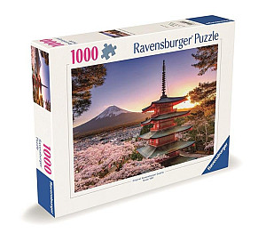 Puzzle Rozkvetlé třešně v Japonsku 1000 dílků