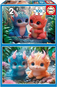 Puzzle Roztomilé příšerky 2x100 dílků
