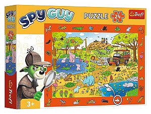 Puzzle s hledáním obrázků Spy Guy: Safari 24 dílků