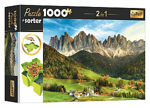 Puzzle s třídičem 2v1: Dolomity, Itálie 1000 dílků