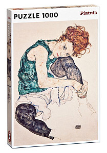 Puzzle Schiele: Sedící dívka 1000 dílků