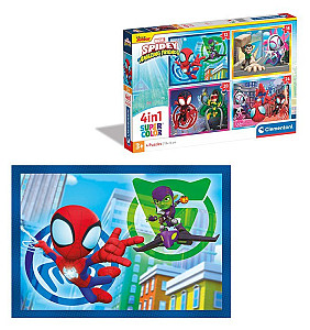 Puzzle Spidey a jeho úžasní přátelé 4v1 (12+16+20+24 dílků)