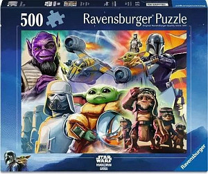Puzzle Star Wars: Mandalorian a Grogu 500 dílků