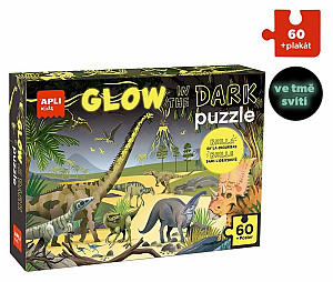 Puzzle svítící ve tmě Dinosauři 60 dílků