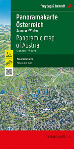 Rakousko 1:350 000 / panoramatická mapa (léto, zima)