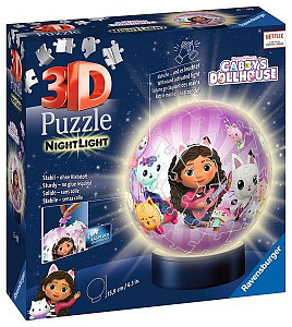 Ravensburger Puzzle 3D - Gabby’s Dollhouse 72 dílků (noční edice)
