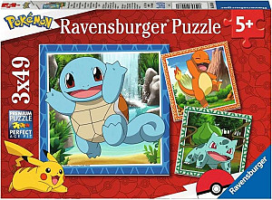 Puzzle Vypusťte Pokémony 3x49 dílků