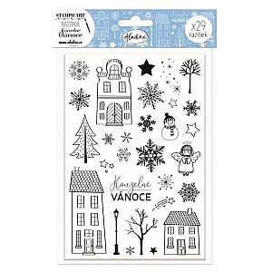 Razítka Aladine Stampo Art, 29 ks - Kouzelné domečky