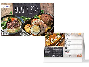Recepty 2026 - stolní kalendář