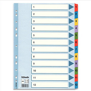 Rozlišovač Esselte Mylar - 1 - 12, 12 listů