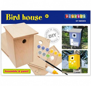 Sada na výrobu ptačí budky s barvami