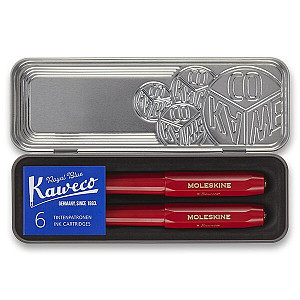 Sada plnicí pero a kuličkové pero Moleskine Kaweco - červená