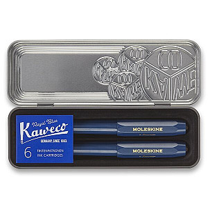 Sada plnicí pero a kuličkové pero Moleskine Kaweco - modrá