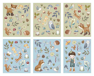 Sada se samolepkami Forest Friends