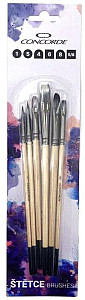Sada štětců CONCORDE Natural nylon - 6 ks