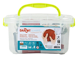 Samotvrdnoucí hmota 5 x 500g bílá, 2 x terakota 500g