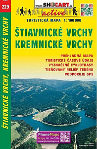 SC 229 Štiavnické vrchy, Kremnické vrchy 1:100 000