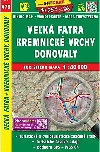 SC 476 Veľká Fatra, Kremnické vrchy, Donovaly 1:40 000